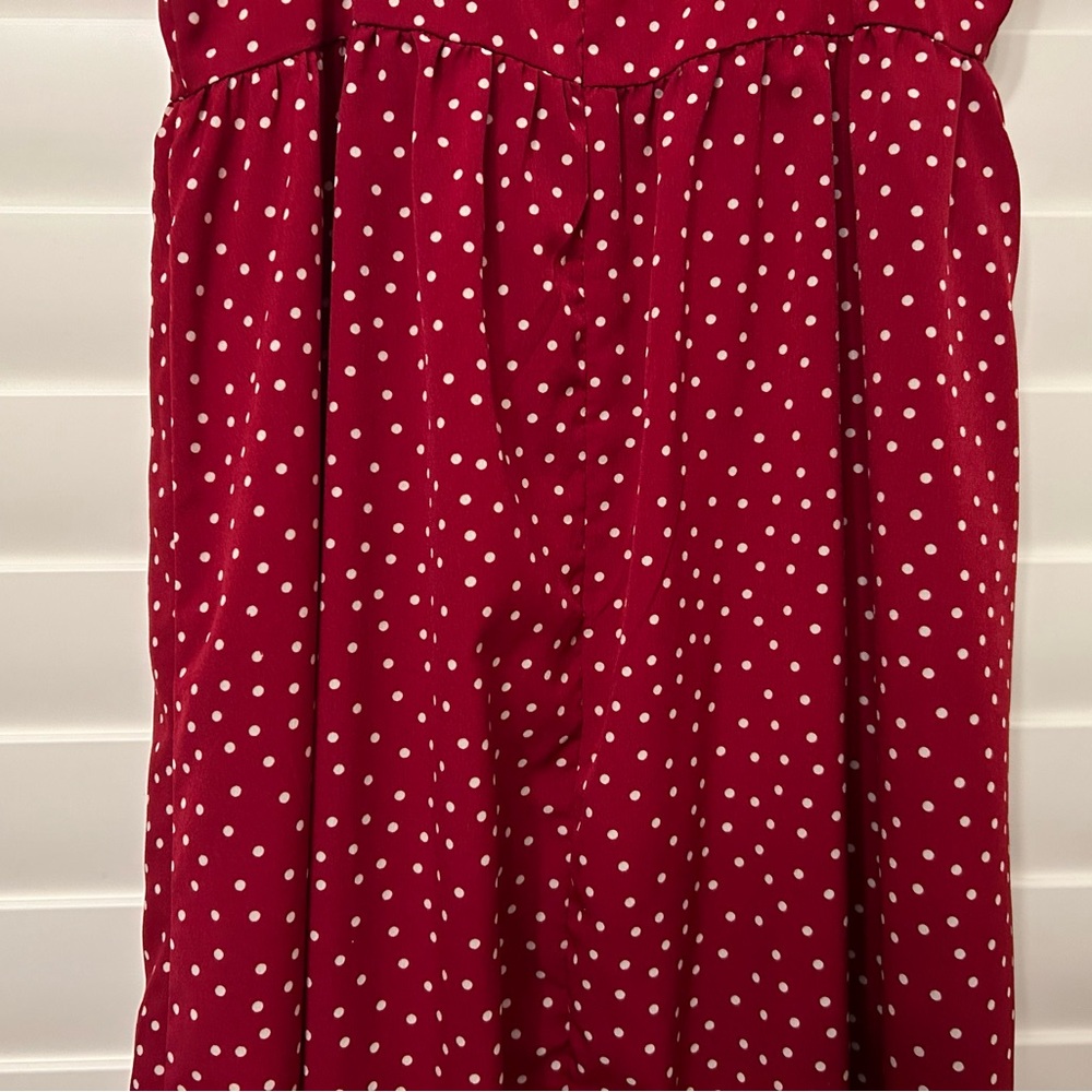 SHEIN Red With White Polka Dots Dress - Picture 9 of 11